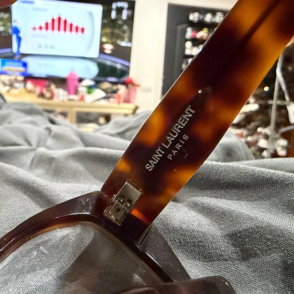 Saint Laurent Tortoiseshell Acetate Glasses - Brown - Picture 6 of 10